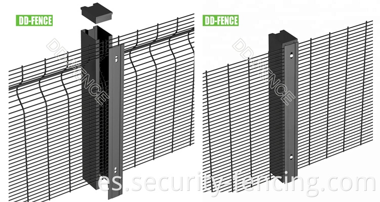 China HDG o Polvo Coated Black 358 Security Fence